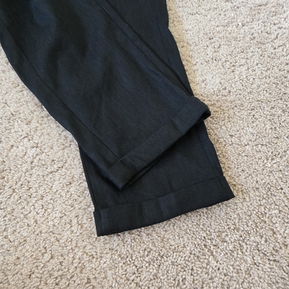 J. Jill Linen Stretch Pull On Pants Black Slim-leg Cropped Size Large New No Tag - Picture 12 of 15